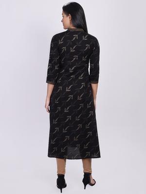 printed a-line kurta - 16755719 - Standard Image - 3