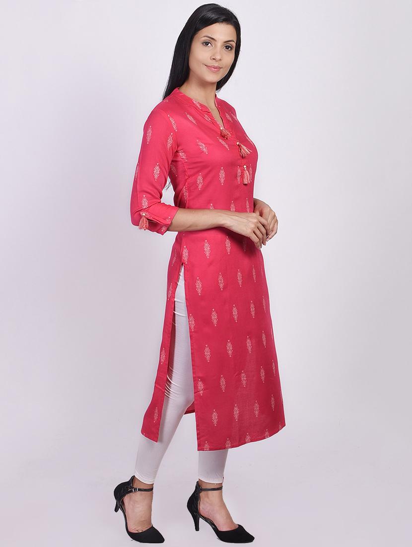 printed straight kurta - 16755720 - Zoom Image - 2