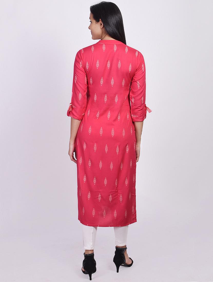 printed straight kurta - 16755720 - Zoom Image - 3