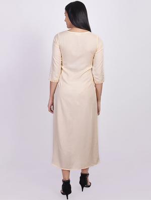 embroidered flared ethnic dress - 16755721 - Standard Image - 3