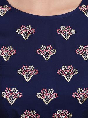 embroidered flared ethnic dress - 16755722 - Standard Image - 4