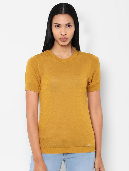 round neck solid top - 16755773 - Standard Image - 1