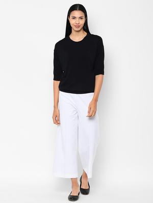 round neck solid top - 16755774 - Standard Image - 3