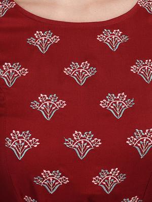 embroidered a-line ethnic dress - 16755824 - Standard Image - 4