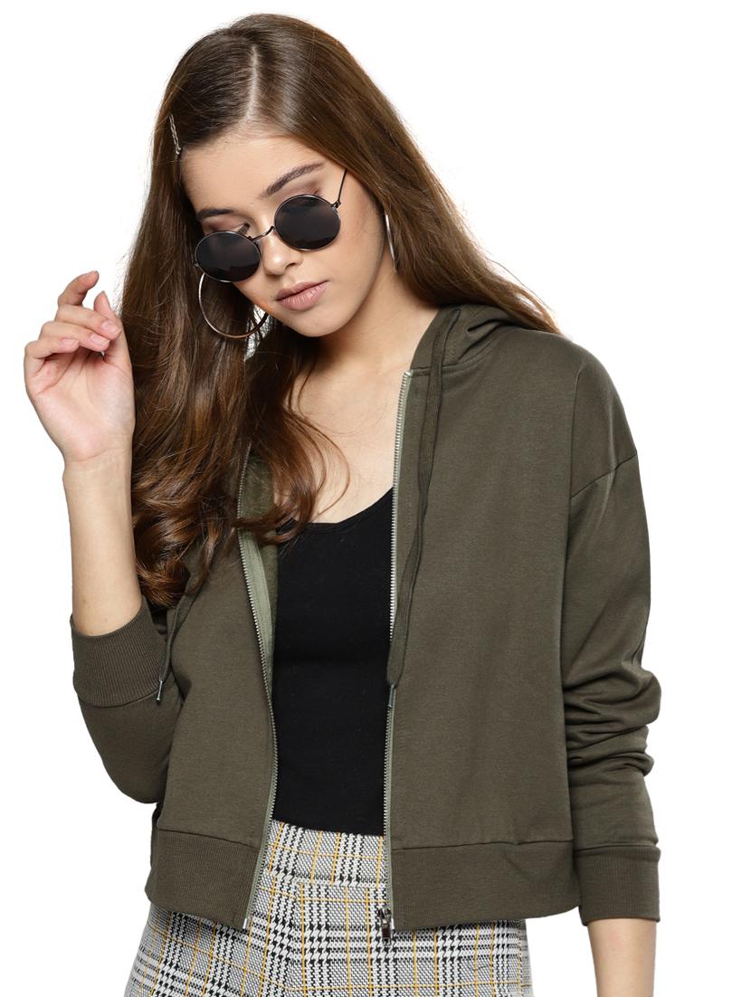 hooded neck zip up jacket - 16755859 - Zoom Image - 1