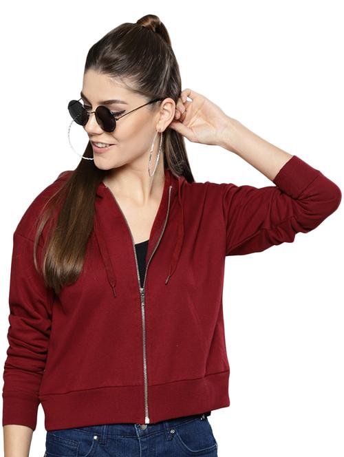 hooded neck zip up jacket - 16755860 - Standard Image - 1