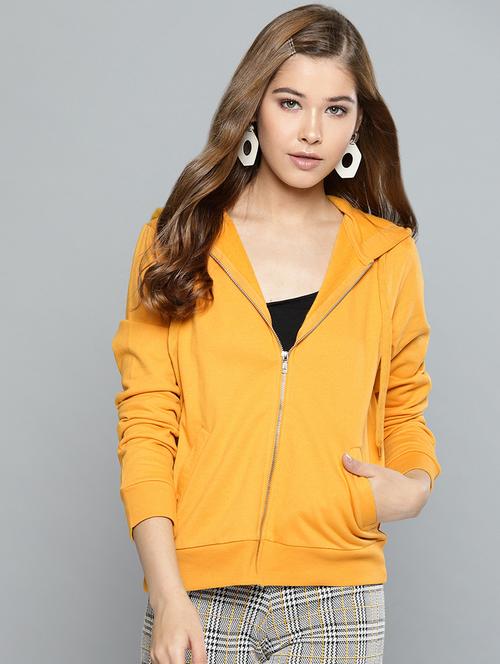 hooded neck zip up jacket - 16755864 - Standard Image - 1