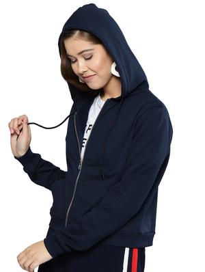 hooded neck solid jacket - 16755870 - Standard Image - 2
