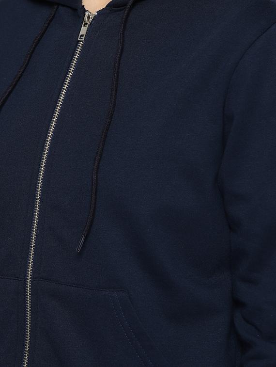 hooded neck solid jacket - 16755870 - Zoom Image - 4