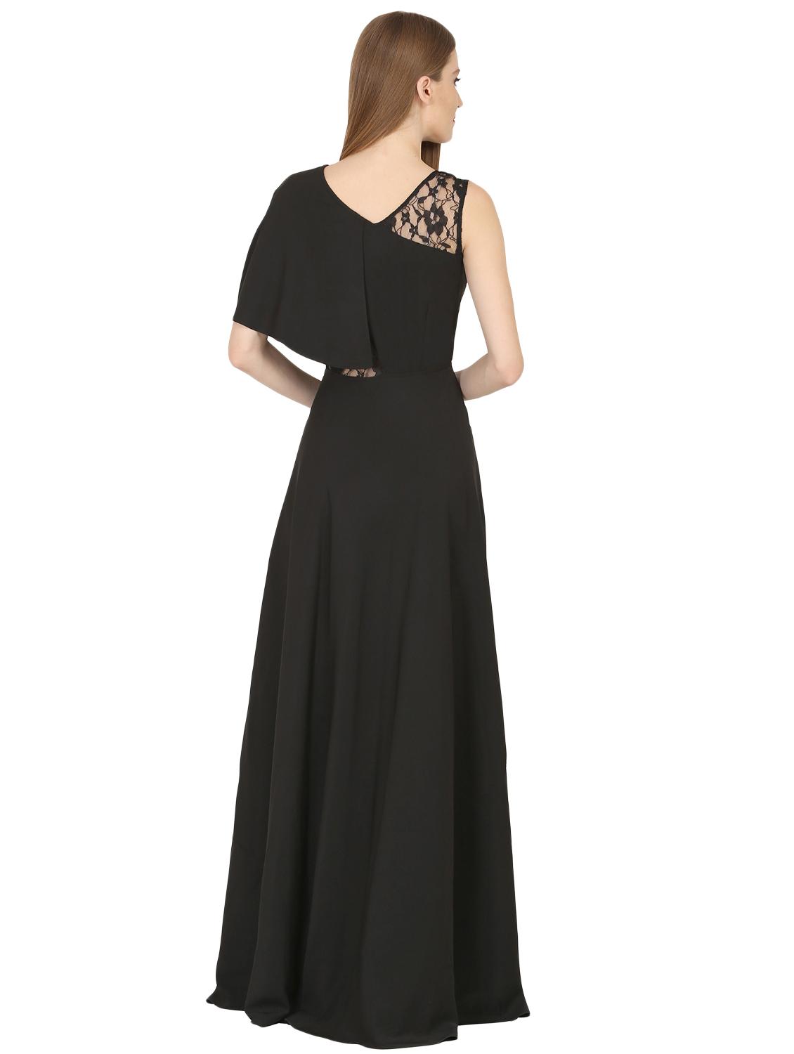 mesh panel cut out detail maxi dress - 16755913 - Zoom Image - 3