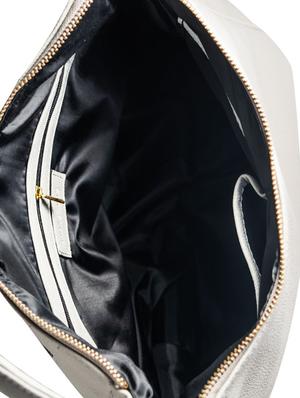grey leatherette hobo handbag - 16756086 - Standard Image - 3