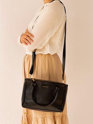 black leatherette regular sling bag - 16756096 - Standard Image - 5