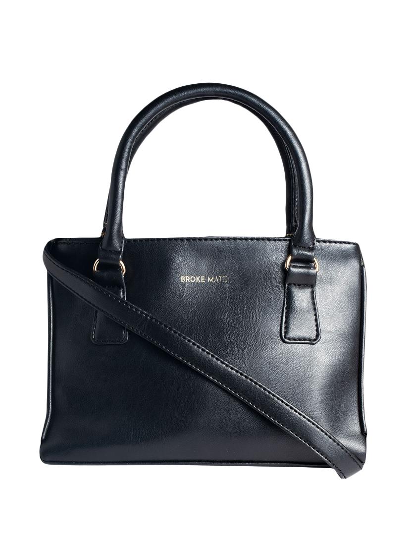black leatherette regular sling bag - 16756096 - Zoom Image - 1