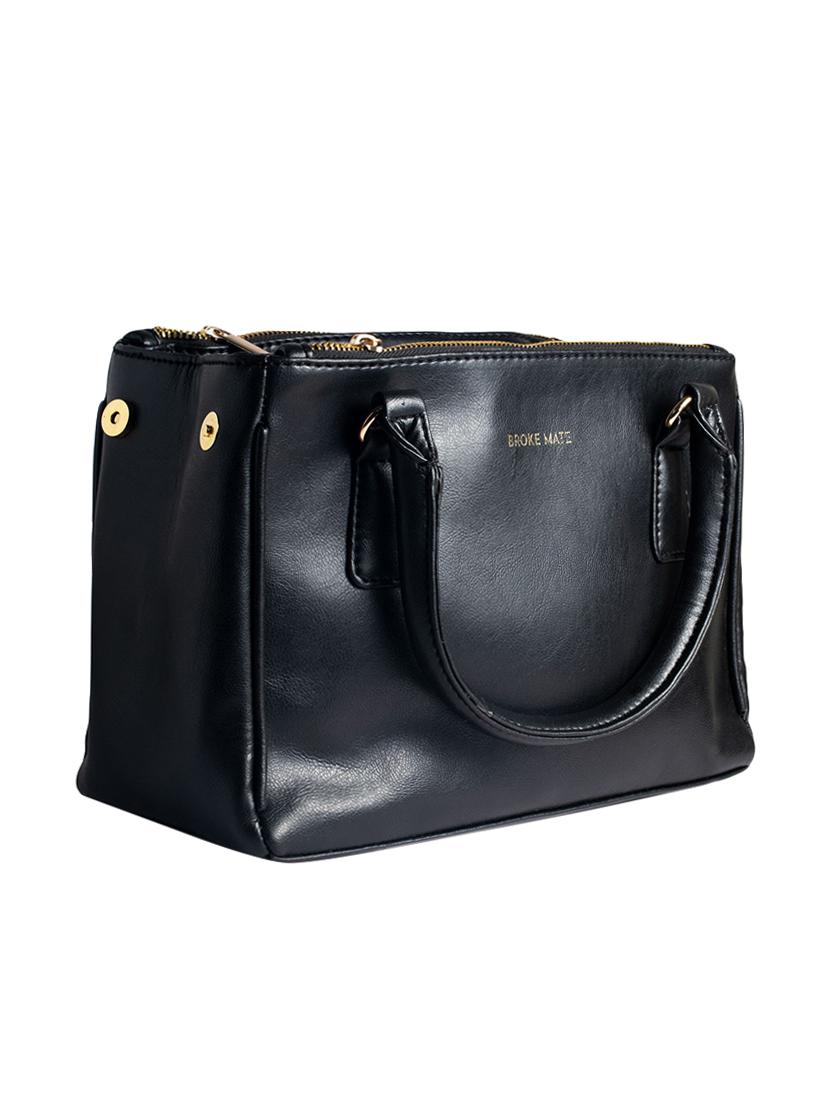 black leatherette regular sling bag - 16756096 - Zoom Image - 4
