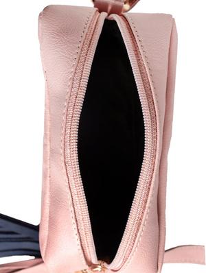 pink leatherette regular sling bag - 16756100 - Standard Image - 3