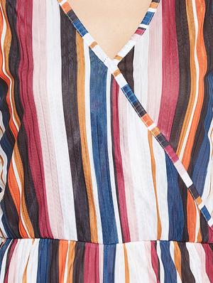 v-neck striped full leg jumpsuit - 16756109 - Standard Image - 4