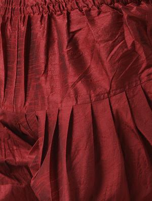 red solid dhoti kurta set with bandhgala blazer - 16756161 - Standard Image - 5