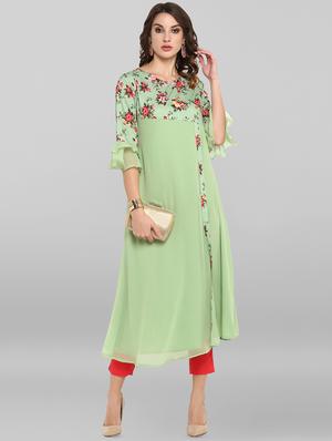 floral print a-line kurta - 16756505 - Standard Image - 4