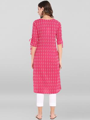 printed straight kurta - 16756508 - Standard Image - 3