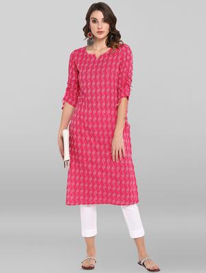 printed straight kurta - 16756508 - Standard Image - 4