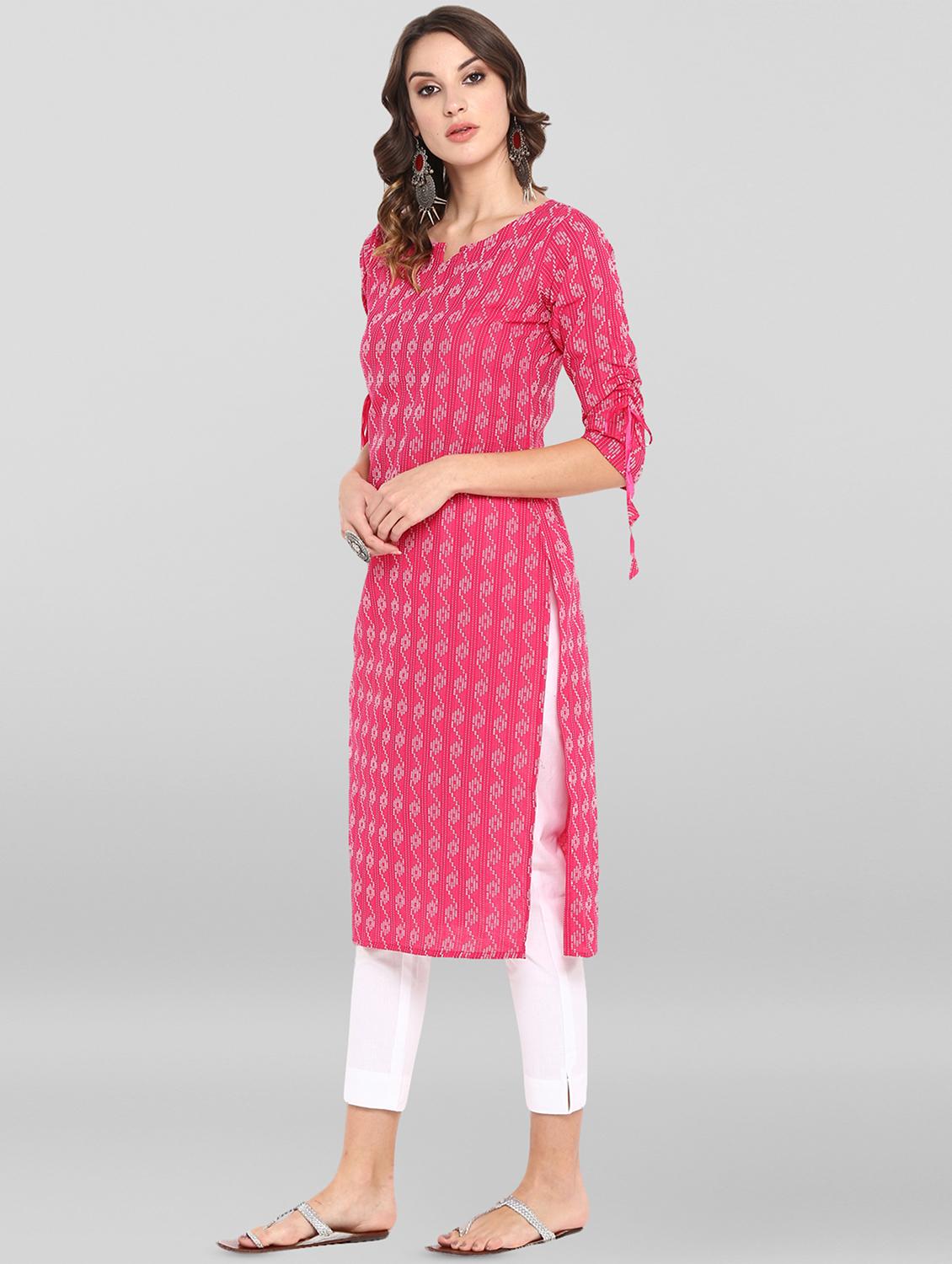 printed straight kurta - 16756508 - Zoom Image - 2