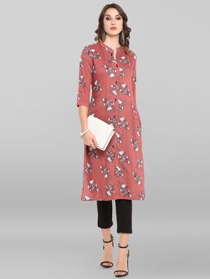 floral printed straight kurta - 16756509 - Standard Image - 4