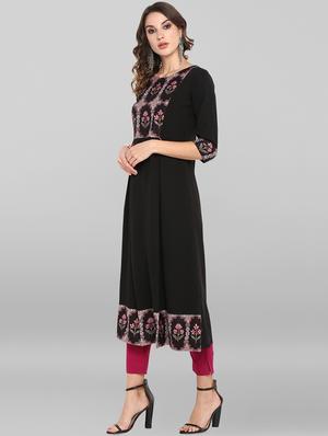 printed a-line kurta - 16756518 - Standard Image - 2