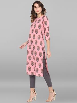 floral print straight kurta - 16756525 - Standard Image - 2