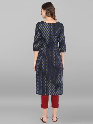 printed straight kurta - 16756530 - Standard Image - 3