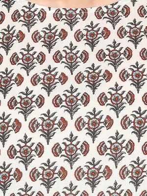 floral print straight kurta - 16756534 - Standard Image - 4