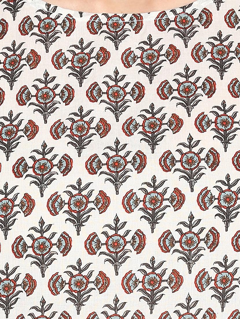 floral print straight kurta - 16756534 - Zoom Image - 4