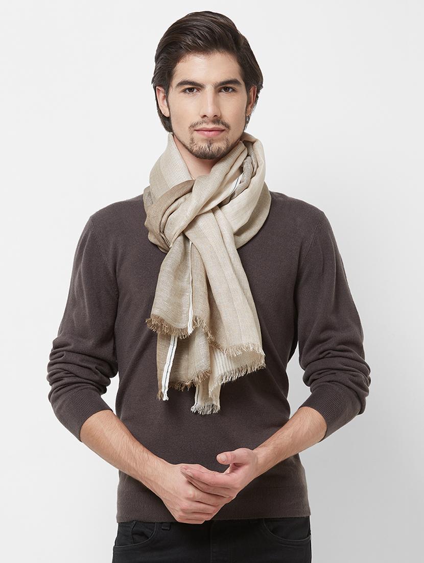 beige ombre linen muffler - 16756590 - Zoom Image - 1