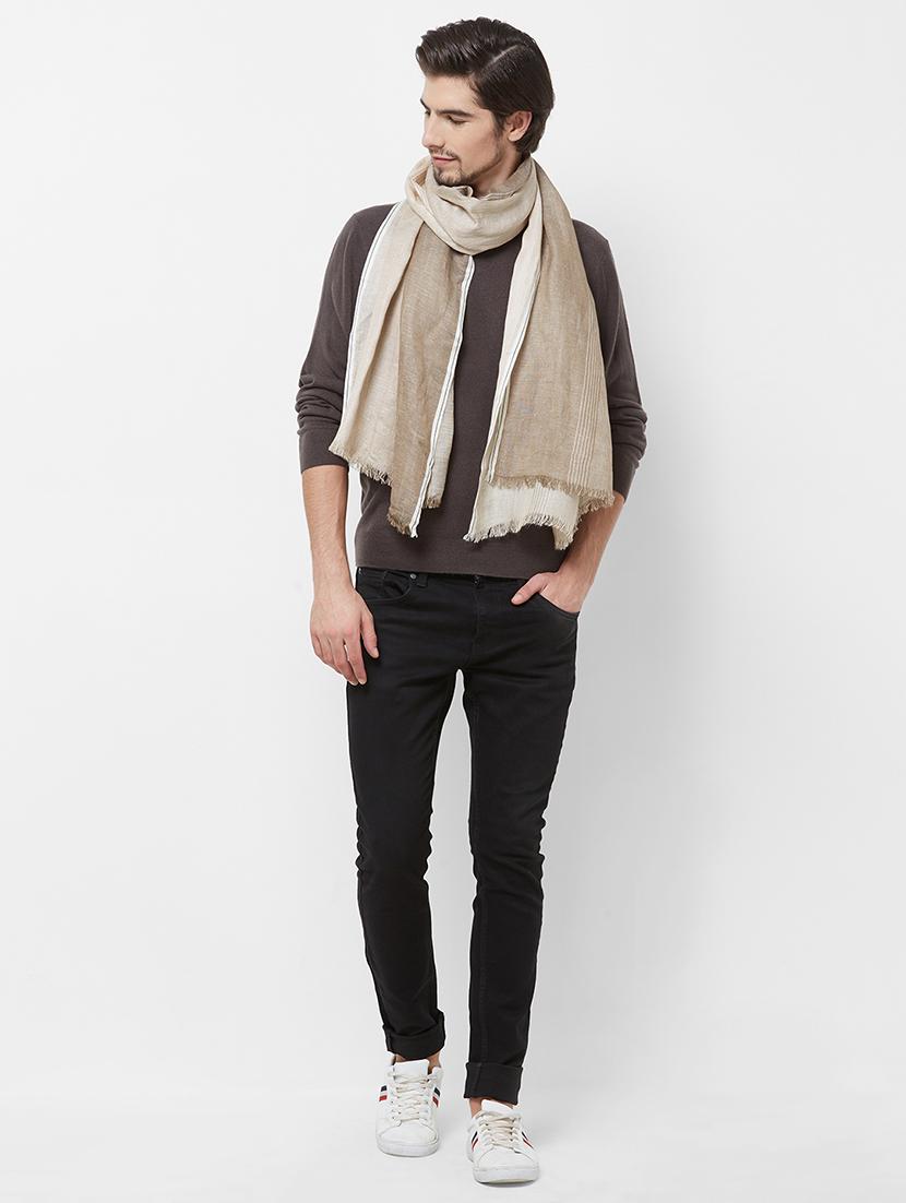 beige ombre linen muffler - 16756590 - Zoom Image - 3
