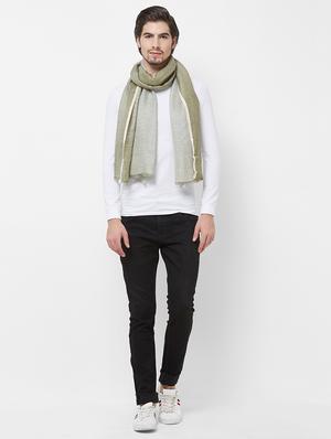 green ombre linen muffler - 16756591 - Standard Image - 2