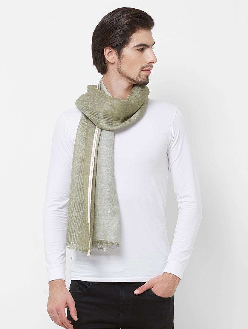green ombre linen muffler - 16756591 - Zoom Image - 1