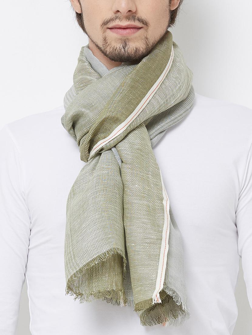 green ombre linen muffler - 16756591 - Zoom Image - 3