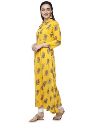 floral print a-line kurta - 16756625 - Standard Image - 2