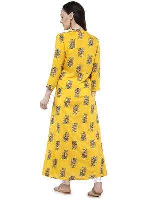 floral print a-line kurta - 16756625 - Standard Image - 3