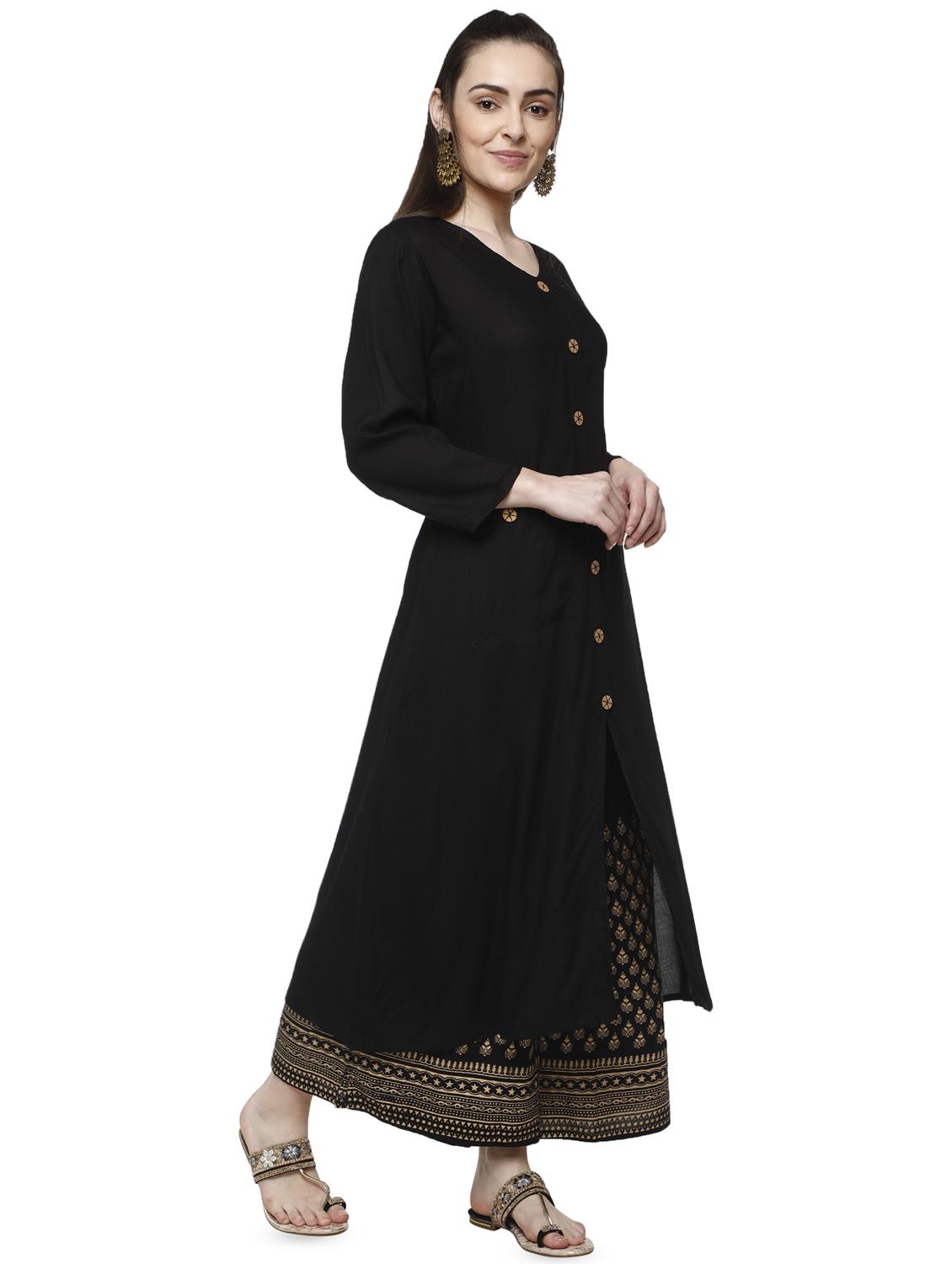 solid a-line kurta - 16756626 - Zoom Image - 2