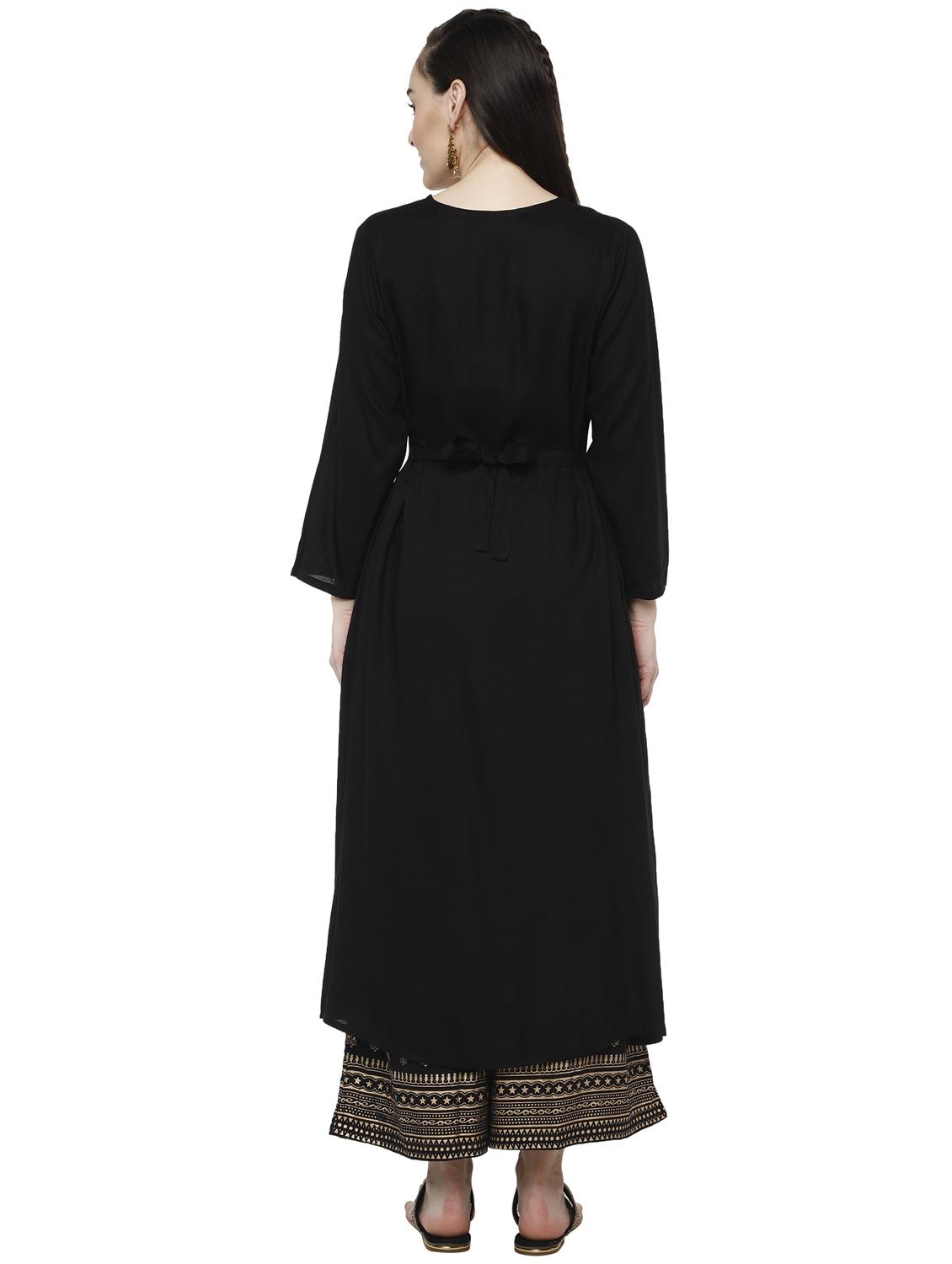 solid a-line kurta - 16756626 - Zoom Image - 3