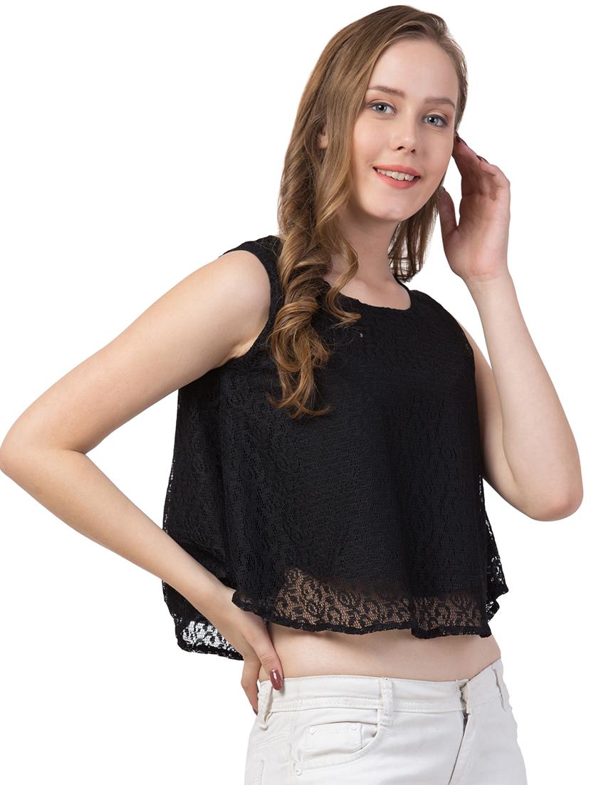 round neck crop top - 16756640 - Zoom Image - 2
