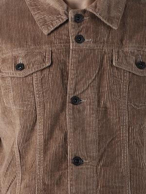 brown solid corduroy casual jacket - 16756808 - Standard Image - 4