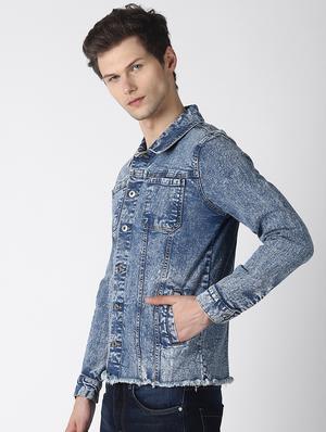 blue washed denim jacket - 16756819 - Standard Image - 2