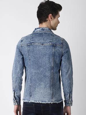 blue washed denim jacket - 16756819 - Standard Image - 3