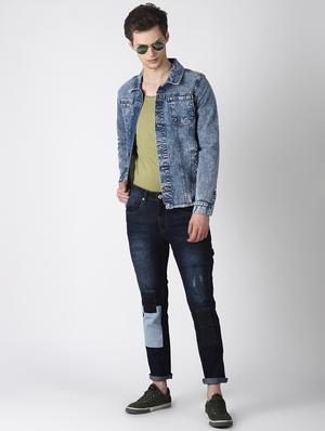 blue washed denim jacket - 16756819 - Standard Image - 4