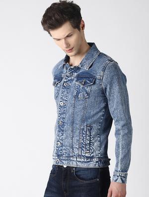 blue washed denim jacket - 16756821 - Standard Image - 2