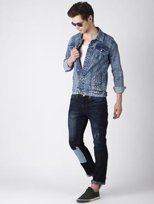 blue washed denim jacket - 16756821 - Standard Image - 4