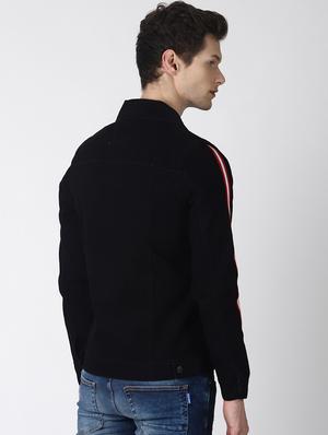 black taped denim jacket - 16756828 - Standard Image - 3