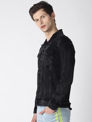 black washed denim jacket - 16756831 - Standard Image - 2