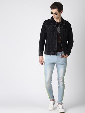 black washed denim jacket - 16756831 - Standard Image - 4